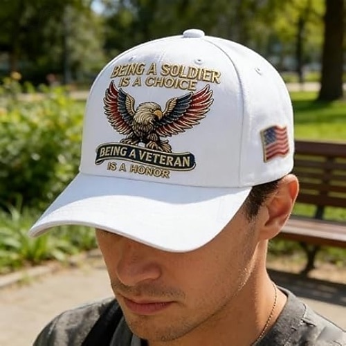  Boné de beisebol comemorativo do 250º aniversário dos EUA, boné patriótico com águia para veteranos, boné comemorativo de veterano, boné de beisebol patriótico ajustável com estampa do 250º