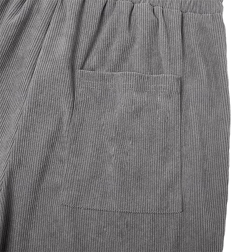  Homens Calça de moletom com pernas largas Calças Calças de Veludo Calças largas Calça casual Com Cordão Cintura elástica Tecido Listrado Pavio Humido Respirável Comprimento total Esportes Casual