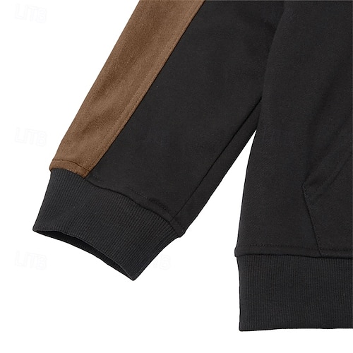  Homens Full Zip Hoodie Moletom Tático Preto Azul Marinha Com Capuz Tecido Zíper Casual Diário Desportos e Ar livre Poliéster Roupa de rua Legal Roupa de Esporte Outono Primavera & Outono Roupa