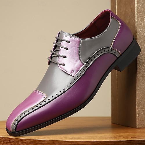 burgundy dress shoes for wedding men's Handmade Men Burgundy Brogue Formal Shoes, Burgundy Dress Shoes US 8.5 / Burgundy / D main image 1