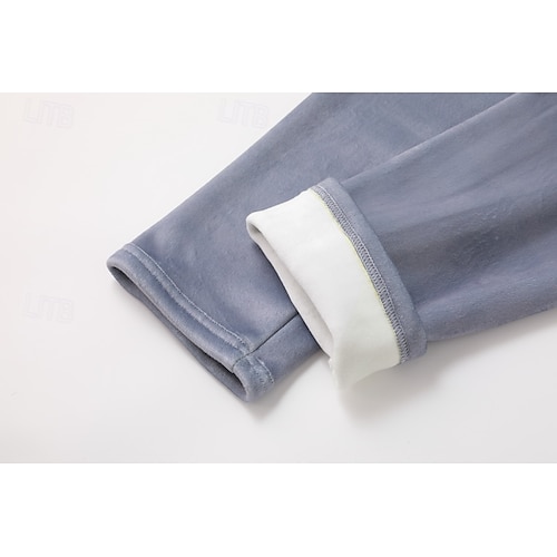  Dámské legíny s fleecovou podšívkou Fleecové kalhoty Legíny Základní Na běžné nošení Plná délka Vysoký pas Písmeno Zahřívací Pohodlný Pohodlné Elastické Venkovní Ležérní Denní Černá Světlá růžov