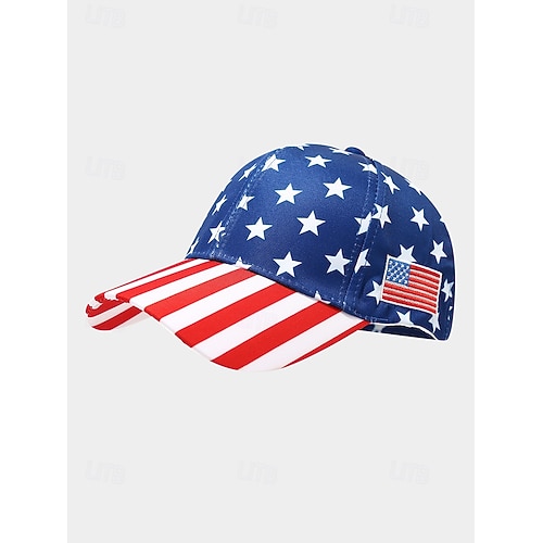 Yhdysvallat 250-vuotisjuhlan naisten polyesterinen baseball-lippalakki USA-lipun printillä useita kuosisia saatavilla ihanteellinen USA:lle itsenäisyyspäivälle ja rentoon päivittäiseen käyttöön