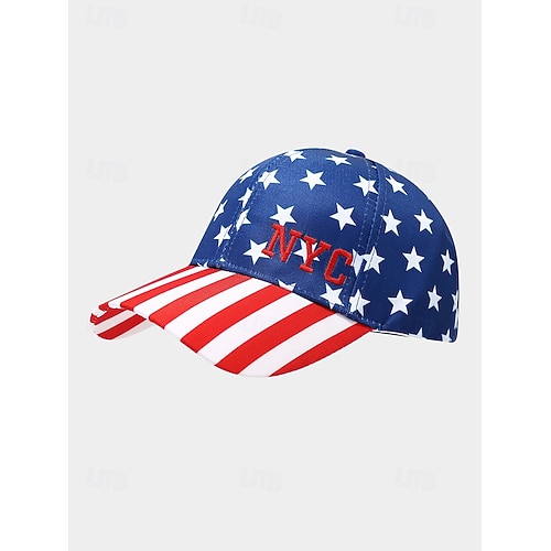  Yhdysvallat 250-vuotisjuhlan naisten polyesterinen baseball-lippalakki USA-lipun printillä useita kuosisia saatavilla ihanteellinen USA:lle itsenäisyyspäivälle ja rentoon päivittäiseen käyttöön