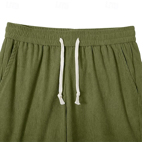 BeerMmay Corduroy Korte broek voor heren, zomer, stretch, korte broek