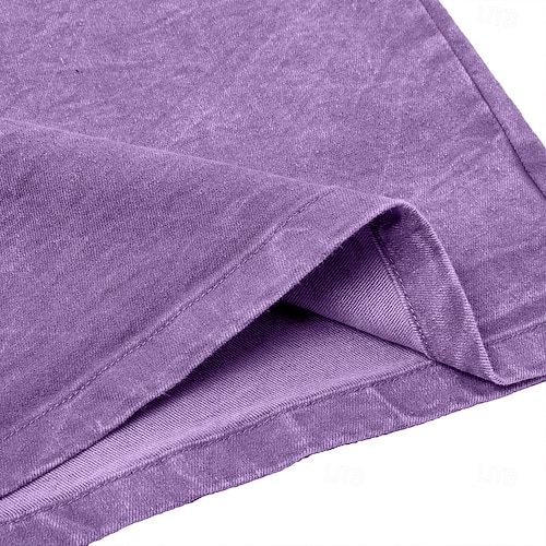  Men's T Shirt Henley Shirt 100% Cotton Acid Wash Shirt Tee Top Short Sleeve Plain Vintage Streetwear Casual Washed Raglan Sleeves Stand Collar Henley Casual Home Street Spring Fall Fall & Winter