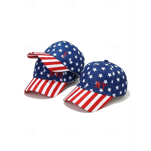  Yhdysvallat 250-vuotisjuhlan naisten polyesterinen baseball-lippalakki USA-lipun printillä useita kuosisia saatavilla ihanteellinen USA:lle itsenäisyyspäivälle ja rentoon päivittäiseen käyttöön