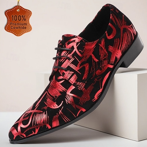 red designer dress shoes Handmade Reddish Brown Leather Oxford Dress Shoes: Whole Cut Lace-Up
