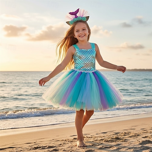 carnival theme party dress Princess Costume Tulle Tutu with Crown and Accessories for Sun Baby Custom Pastel color theme Circus birthday tutu outfit The full set includes the birthday shirt Carnival Costumes Kids Dress Up
