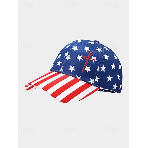  Yhdysvallat 250-vuotisjuhlan naisten polyesterinen baseball-lippalakki USA-lipun printillä useita kuosisia saatavilla ihanteellinen USA:lle itsenäisyyspäivälle ja rentoon päivittäiseen käyttöön