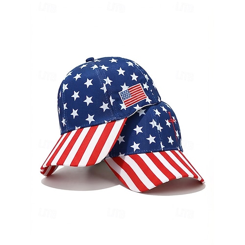  Yhdysvallat 250-vuotisjuhlan naisten polyesterinen baseball-lippalakki USA-lipun printillä useita kuosisia saatavilla ihanteellinen USA:lle itsenäisyyspäivälle ja rentoon päivittäiseen käyttöön