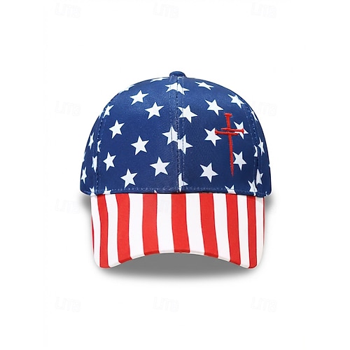  Yhdysvallat 250-vuotisjuhlan naisten polyesterinen baseball-lippalakki USA-lipun printillä useita kuosisia saatavilla ihanteellinen USA:lle itsenäisyyspäivälle ja rentoon päivittäiseen käyttöön