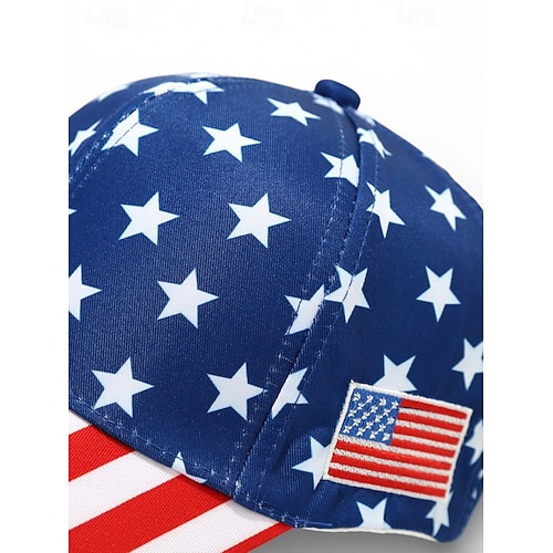  Yhdysvallat 250-vuotisjuhlan naisten polyesterinen baseball-lippalakki USA-lipun printillä useita kuosisia saatavilla ihanteellinen USA:lle itsenäisyyspäivälle ja rentoon päivittäiseen käyttöön