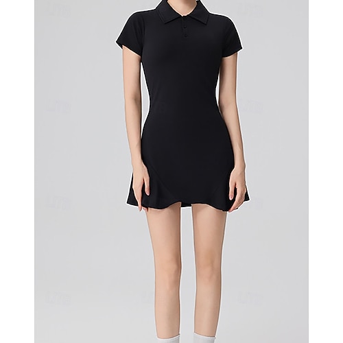short sleeve athletic dress with shorts Amazon.com: Ewedoos Golf Dress UPF50+ Tennis Dress with Separate Shorts  Athletic Dresses for Women Short Sleeve Built-in Bra Dress Black : Clothing,  Shoes & Jewelry