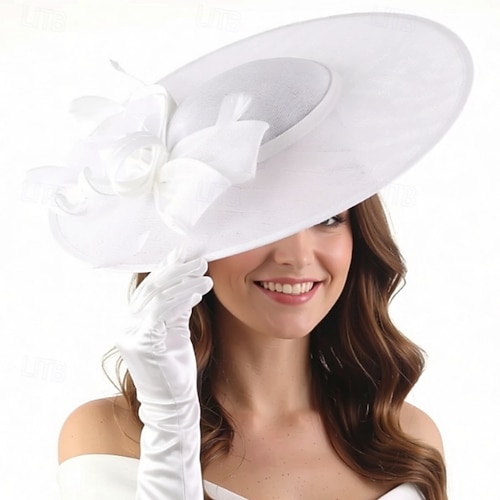 Fascinators Polyester Mariage Anniversaire Élégant Mignon Avec Plume Casque Couvre-chef