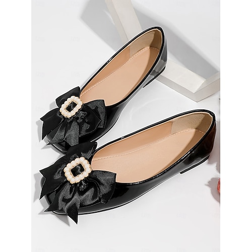 black flat dress shoes for wedding Satin Round Toe with Ballerina Lace Up, Bridesmaid 9 Quality Construction Black Crochet Lace Pointy Toe