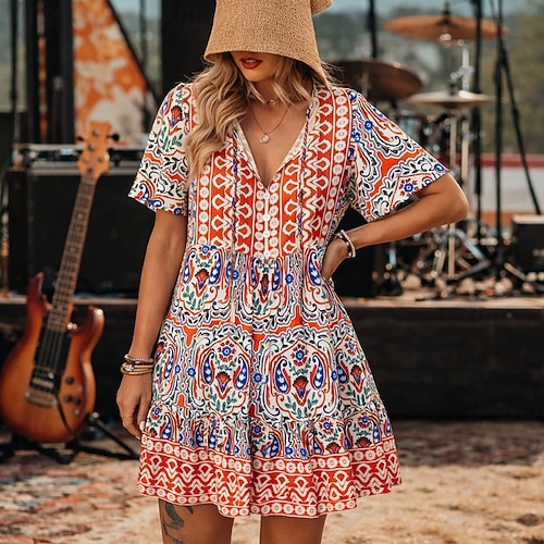 fancy boho dresses Boho White Floral Lace Dress Emma