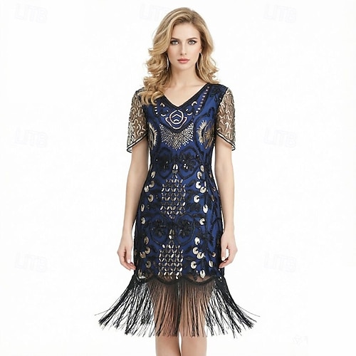 roaring 20s cocktail dress Shimmery Flapper Roaring 20s Costume Dress