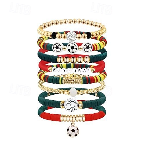 2026年 サッカーファンブレスレットセット、ワールドカップをイメージ