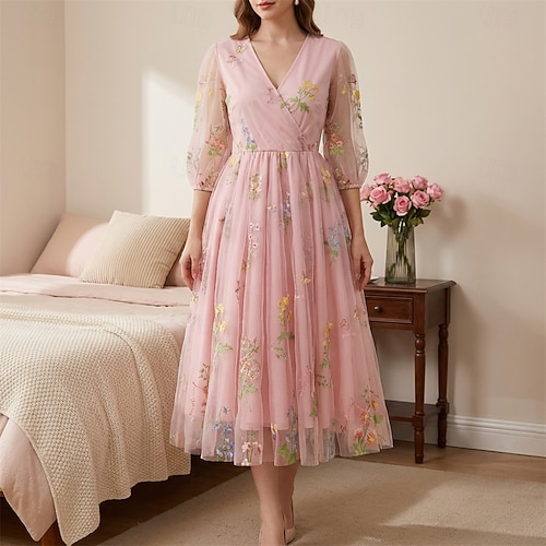 fancy flare dress UPPADA Wedding Guest Dresses with Flare Sleeves for Women Fancy Cocktail  Dress Winter Prom Dresses Cocktail Formal Dresses Womens Party Dresses  Elegant