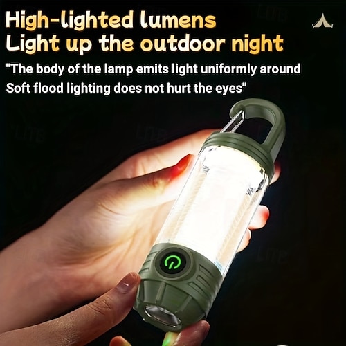 2026年 LEDキャンプランタンと懐中電灯2in1、6つの照明モード、マルチ