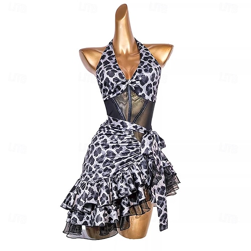 women's salsa dresses Nights Dress AmeliaBlueBoutique 27 14 L 34 Women Red FringeLatin Dance Dress