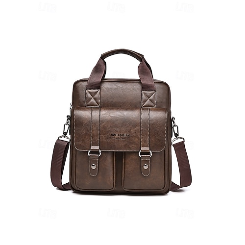 men's casual leather business travel shoulder bag VELEZ Top Grain Backpack for Men Brown Designer Bookbag + Mens Messenger Laptop Bag Briefcase Computer Bags : Electronics Genuine Leather Operation Instruction Men's Faux Leather Messenger Bag,