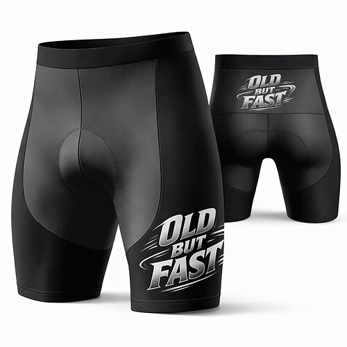 "Schwarze Herren-Radhose mit 3D-Polsterung, atmungsaktiv, schnelltrocknend, schweißableitend, Triathlon-Radhose, UPF 50 Kompression