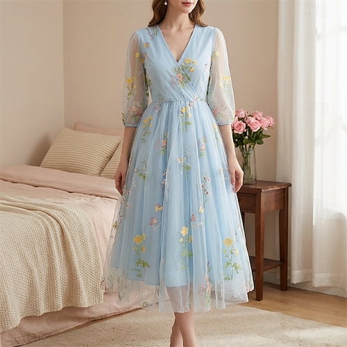 flared swing dress White Swing Shirt Dress Women, Midi Dress, Fit and Flare Dress, Spring Summer Long Dress, Short Sleeve Dress with Pockets, A Line Dress 3449