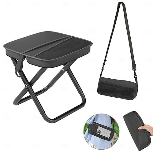 backpack compact travel stool hoehew Portable for Mountaineering and Hiking, 2025 New Lightweight Foldable Stool with Carrying Bag, Outdoor Footstool for Picnic Hiking Fishing (Black, Large) : Sports & Outdoors Quick Folding Outplea Portable Backpack Stool Cooler,