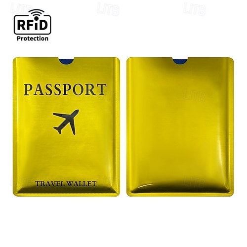 anti theft card sleeve RFID Blocking Protector Holder for ID Credit Sc – Amradield WalletGuard shielding blocks the transmission of RFID (radio frequency identification) waves 10Pcs Aluminium RFID Blocking Card