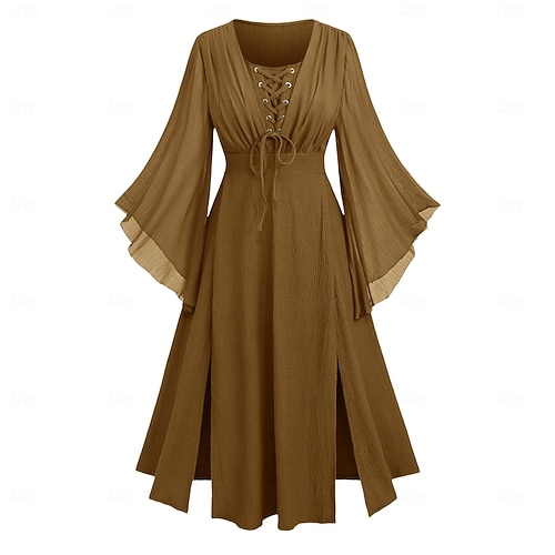 witchy midi dress Black Long Sleeve Midi Dress - 2X