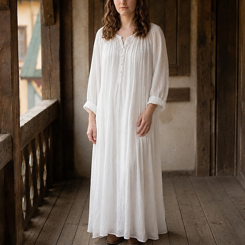 medieval casual dress Early Medieval trimmed linen dress with wool woven selvage for Viking and Slavic woman costume| Medieval Kirtle, LARP, SCA, Ren Fair