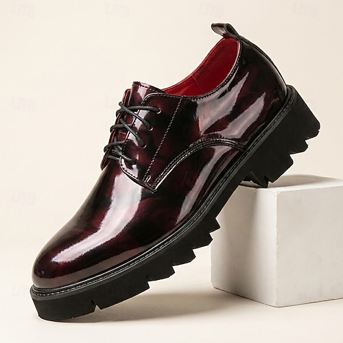 patent leather dress shoes with suit Men's Patent Leather Oxford Dress Shoes