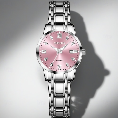 Women\'s Stainless Steel Band Waterproof Watch Elegant Ladies Wrist Watch Amazon.com: SENRUD Women main image 3