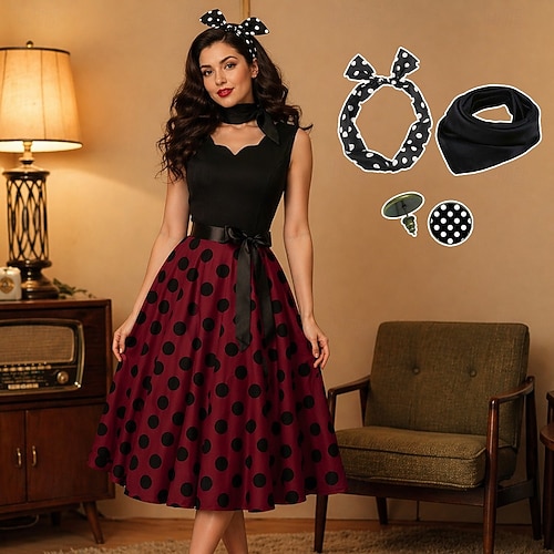 retro pinup dress STELLA Vintage Inspired Swing / Custom Made Dress Retro 50s Made to Measure  Pinup Clothing