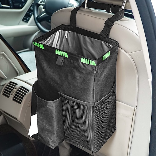 Auto-Mülleimer, 3,5-Gallonen-Auto-Mülleimer, faltbarer Auto-Müllbeutel mit Aufbewahrungstaschen, hochwertiger Auto-Mülleimer, auslaufsichere