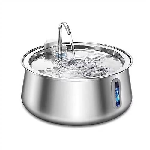 Automatischer Trinkbrunnen für Katzen und Hunde, 4-Liter-Wassernapf mit Filter, Edelstahl-Wasserspender mit Filter, Haustier-Trinkbrunnen