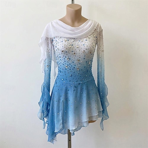blue and white figure skating dress Amazon.com: LIUHUO Elegant Blue Figure Skating Dress Girls Women