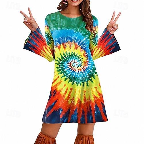 disco dress for women Vintage Womens Costume Party Depot Store A Psychedelic Disco Costume Worth Repeating One of the great things about this Disco Diva costume is that it is made from high Retro Vintage 1970s Disco Dress
