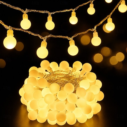 LED-Lichterketten, Lichterkugeln, USB-Lichterketten für Schlafzimmer, Zimmer, Weihnachtsbaum, Party, Feiertage und Weihnachtsdekoration 2026