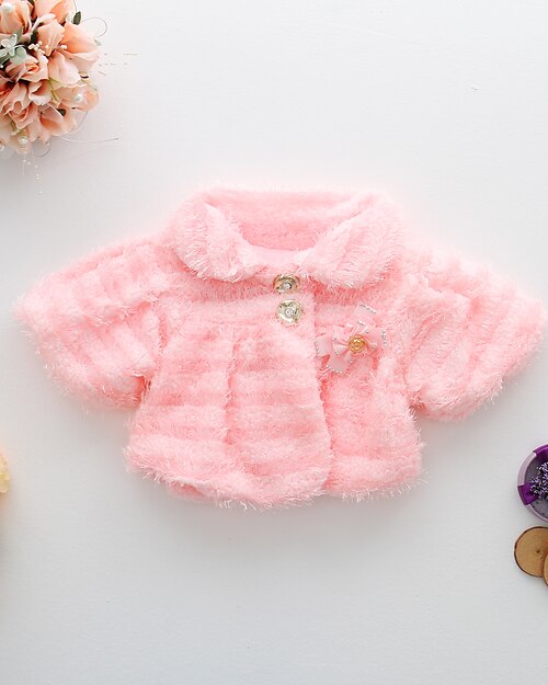Girl's Jacket & Coat,Cotton / Polyester Winter Pink / Beige
