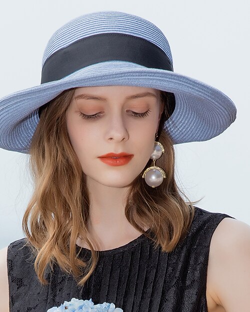 Polyester Chapeaux de paille avec Lanière Tressée 1 pc Casual / Coupe de Melbourne Casque
