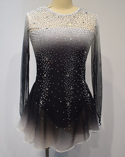 Платье для фигурного катания Жен. Девочки Катание на коньках Платья Инвентарь Белый Желтый Розовый покраска "Ореол" Сетка Спандекс Эластичность Соревнование Одежда для фигурного катания Стразы Платье для фигурного катания Жен. Девочки Катание на коньках Платья Инвентарь Белый Желтый Розовый покраска "Ореол" Сетка Спандекс Эластичность Соревнование Одежда для фигурного катания Стразы