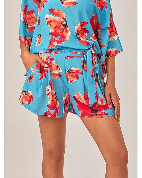 Femmes Shorts d'été Décontracté Quotidien Quotidien Bleu Été XS S M