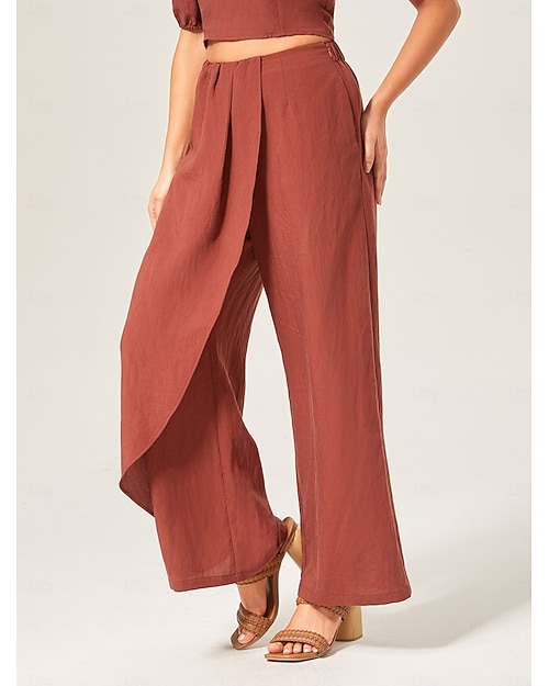 Mulheres Feminino Atrevido Comprimento total Elegante Férias Casual Trabalho Casual Vermelho Verão XS S M