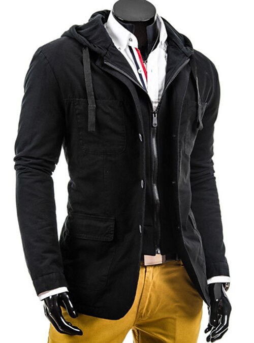 Men's Hoodie Coats & Jackets , Cotton Long Sleeve Casual Fashion Winter  Zuoluo 2024 - $31.99