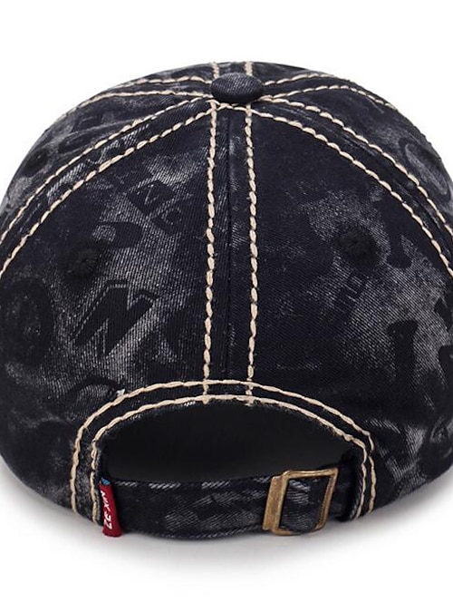 Louis Vuitton washed denim covered with printed baseball hats men