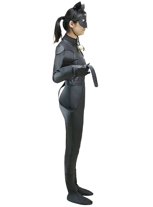Zentai Suits Catsuit Skin Suit Chat Noir Kid S Spandex Lycra Cosplay Costumes Halloween Christmas Black Solid Colored Halloween Carnival Leotard Onesie Gloves Shoes Mask Headwear 22 Us 63 24