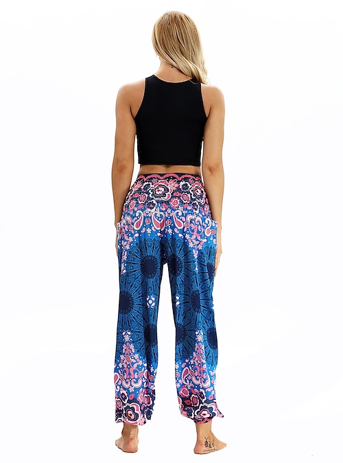 Printed Yoga Pants For Women Gym High Waist With Pockets Abdominal