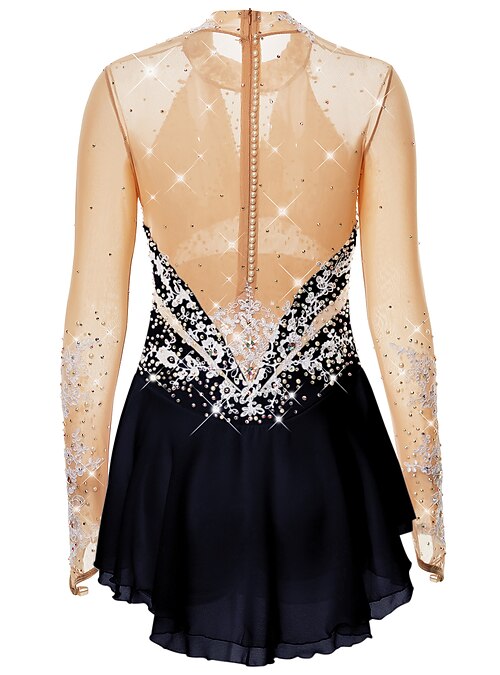 white and gold figure skating dress Figure Skating Dress #SD400 – Skating Spirit main image 1